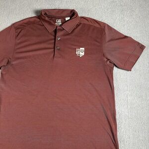 Texas‎ A&M 12 Man Foundation Golf CB DryTec Cutter Buck Mens Large Striped Polo